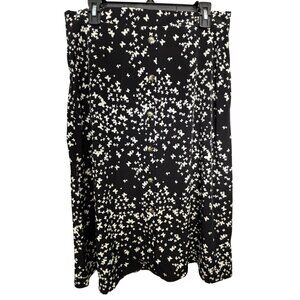 Dee & Ray black maxi skirt with butterflies size L